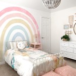 Colorful Rainbow Wall Sticker Stickers,for Baby Kids Girls Bedroom Art,Peel and Stick Large Fabric Watercolor Rainbow Wall Mural Stickers,94.49x82.68