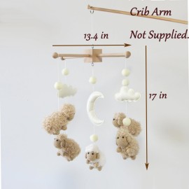 Goukurlsma Sheep Crib Mobile Neutral Baby Mobile for Crib Sheep Baby Crib Mobile for Girls Boys Boho Nursery Baby Mobile for Bassinet