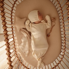 mushie Star Security Blanket | Baby Lovey | 100% Organic Muslin Cotton (Natural)