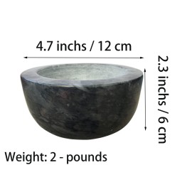 Yepmlrt Marble Shaving BowlHandcrafted Black Marble LaterShaving Soap & Cream Bowl for MenLather Mug with Interior Grooves Builds a Rich.