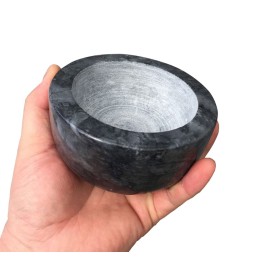 Yepmlrt Marble Shaving BowlHandcrafted Black Marble LaterShaving Soap & Cream Bowl for MenLather Mug with Interior Grooves Builds a Rich.