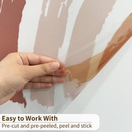 funlife Large Boho Rainbow Wall Decals Peel and Stick, Self Adhesive Boho Polka Dot Wall Decal Hearts Wall Sticker for Girls Bedroom Decor, Kids Nursery Room