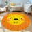 Lacomfy Kids Play Rug Mat 4Ft Round Lion Animal Carpet for Children Boys Girls Circle Baby Nursery Jungle Animal Crawling Mat Cartoon Floor Carpet for Kids Bedroom Playroom