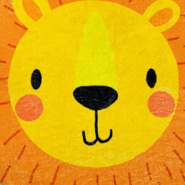 Lacomfy Kids Play Rug Mat 4Ft Round Lion Animal Carpet for Children Boys Girls Circle Baby Nursery Jungle Animal Crawling Mat Cartoon Floor Carpet for Kids Bedroom Playroom