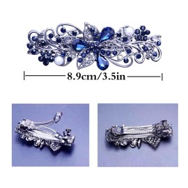 4 PCS Hair Barrettes for Women Ladies, Flower Crystal Rhinestones Barrette Pearl Spring Hair Clip Accessories Women Fashion Ponytail Holders Barrette for Daily Wear Mothers Day present 4 PCS Hair Barrettes for Women Ladies, Flower Crystal Rhinestones Barrette Pearl Spring Hair Clip Accessories Women Fashion Ponytail Holders Barrette for Daily Wear Mothers Day present