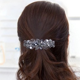 4 PCS Hair Barrettes for Women Ladies, Flower Crystal Rhinestones Barrette Pearl Spring Hair Clip Accessories Women Fashion Ponytail Holders Barrette for Daily Wear Mothers Day present 4 PCS Hair Barrettes for Women Ladies, Flower Crystal Rhinestones Barrette Pearl Spring Hair Clip Accessories Women Fashion Ponytail Holders Barrette for Daily Wear Mothers Day present