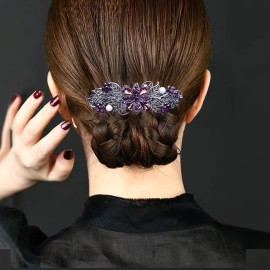 4 PCS Hair Barrettes for Women Ladies, Flower Crystal Rhinestones Barrette Pearl Spring Hair Clip Accessories Women Fashion Ponytail Holders Barrette for Daily Wear Mothers Day present 4 PCS Hair Barrettes for Women Ladies, Flower Crystal Rhinestones Barrette Pearl Spring Hair Clip Accessories Women Fashion Ponytail Holders Barrette for Daily Wear Mothers Day present