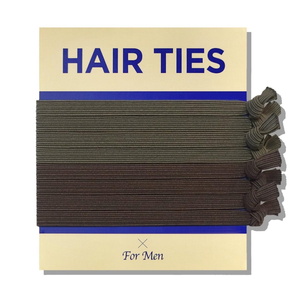 HAVHAF Knotted Hair Ties - No Damage Crease or Breakage, Elastic Ties for Men with Long, Curly, Thick Hair, Perfect Ties for Buns (Thin (8 pcs), Mud) HAVHAF Knotted Hair Ties - No Damage Crease or Breakage, Elastic Ties for Men with Long, Curly, Thick Hair, Perfect Ties for Buns (Thin (8 pcs), Mud)
