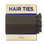 HAVHAF Knotted Hair Ties - No Damage Crease or Breakage, Elastic Ties for Men with Long, Curly, Thick Hair, Perfect Ties for Buns (Thin (8 pcs), Mud)