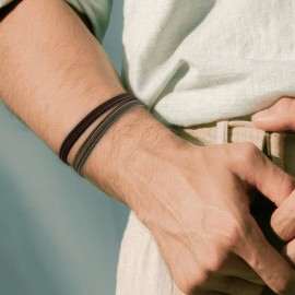 HAVHAF Knotted Hair Ties - No Damage Crease or Breakage, Elastic Ties for Men with Long, Curly, Thick Hair, Perfect Ties for Buns (Thin (8 pcs), Mud) HAVHAF Knotted Hair Ties - No Damage Crease or Breakage, Elastic Ties for Men with Long, Curly, Thick Hair, Perfect Ties for Buns (Thin (8 pcs), Mud)