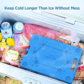 OUTXE Ice Packs for Coolers - 5 Large- 9.5 x 13 Inch, Space Saving - Reusable, Long Lasting, Cold Freezer Packs for Coolers&Totes to Keep Food Fresh