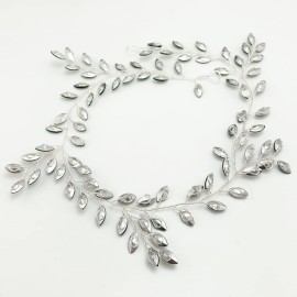 BETITETO Wedding Bridal Hair Vine Green Rhinestone Headband Hair Piece Accessories for Women Girls Party Photoshoot BETITETO Wedding Bridal Hair Vine Green Rhinestone Headband Hair Piece Accessories for Women Girls Party Photoshoot