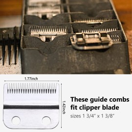 AFANSO Hair Clipper Guards, Extra Long 3 Inch, 8pcs Green - Compatible with Most Wahl Full Size Hair Clippers, Large Guide Comb Set 3\', 2.75\', 2.5\', 2.25, 2, 1.75, 1.5, 1.25