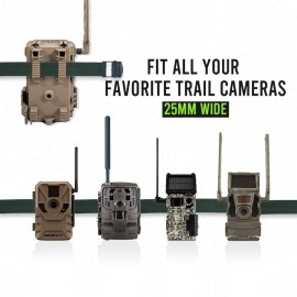 Trail Camera Straps, Upperosey Game Cam Mounting Strap with Long-Lasting Alloy Buckle, Nylon Fiber Strap for Wildlife Trial Camera Accessory, Deer Camera Tree Belts, 25mm Width* 6 ft. Long (2 Packs)