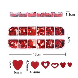 Heart Nail Art Stickers Decals Valentine Nail Glitter Red Flakes Charms Love Nail Supplies Sparkle Heart Nail Decals Shiny Valentine Wedding New Year Festival Design for Acrylic Nails Decorations Heart Nail Art Stickers Decals Valentine Nail Glitter Red Flakes Charms Love Nail Supplies Sparkle Heart Nail Decals Shiny Valentine Wedding New Year Festival Design for Acrylic Nails Decorations