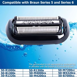Series 5/6 53B Shavers Replacement Head Compatible with Braun - Foil & Cutter Blades Compatible with 5020s, 5018s, 5035s, 5049cs, 5050cs, 6020s, 6040cs, 6075cc, 6072cc (1 Count) Series 5/6 53B Shavers Replacement Head Compatible with Braun - Foil & Cutter Blades Compatible with 5020s, 5018s, 5035s, 5049cs, 5050cs, 6020s, 6040cs, 6075cc, 6072cc (1 Count)