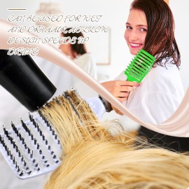 Cunhill 6 Pack Boar Bristle Hair Brushes Curved and Vented Hairbrush Detangler Curved Hair Brushes for Women Detangling Comb for Men Long Wet Dry Thick Curly Blowing Hair Accessories, 6 Colors Cunhill 6 Pack Boar Bristle Hair Brushes Curved and Vented Hairbrush Detangler Curved Hair Brushes for Women Detangling Comb for Men Long Wet Dry Thick Curly Blowing Hair Accessories, 6 Colors