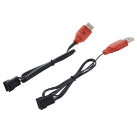 Blomiky 2 Pack SM-4P Blaster Toy Charger Cable Compatible with Some Electric Gel Water Ball Blaster Toys or Some RC Cars/Blaster Cable 2