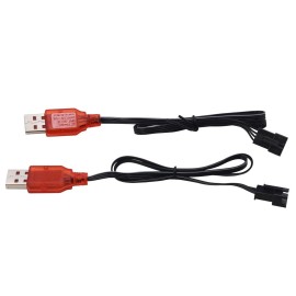 Blomiky 2 Pack SM-4P Blaster Toy Charger Cable Compatible with Some Electric Gel Water Ball Blaster Toys or Some RC Cars/Blaster Cable 2