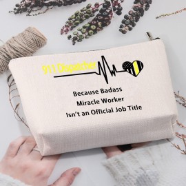 MEIKIUP Thin Gold Line 911 Dispatcher Zipper Pouch Makeup Bag 911 Operator Emergency Dispatcher Gift (911 Dispatcher Bag) MEIKIUP Thin Gold Line 911 Dispatcher Zipper Pouch Makeup Bag 911 Operator Emergency Dispatcher Gift (911 Dispatcher Bag)