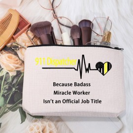 MEIKIUP Thin Gold Line 911 Dispatcher Zipper Pouch Makeup Bag 911 Operator Emergency Dispatcher Gift (911 Dispatcher Bag) MEIKIUP Thin Gold Line 911 Dispatcher Zipper Pouch Makeup Bag 911 Operator Emergency Dispatcher Gift (911 Dispatcher Bag)