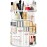YIEZI 360 Degree Rotating Makeup Organizer,Large Capacity Make up Caddy Shelf,Acrylic Perfume Storage, Adjustable Skin Care Organisers for Dresser Tabletop and Bathroom, Clear (Diamond)