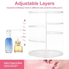 YIEZI 360 Degree Rotating Makeup Organizer,Large Capacity Make up Caddy Shelf,Acrylic Perfume Storage, Adjustable Skin Care Organisers for Dresser Tabletop and Bathroom, Clear (Diamond) YIEZI 360 Degree Rotating Makeup Organizer,Large Capacity Make up Caddy Shelf,Acrylic Perfume Storage, Adjustable Skin Care Organisers for Dresser Tabletop and Bathroom, Clear (Diamond)