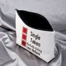 MEIKIUP Single Taken Mentally Dating Tom H Cosmetic Bag Spider Fan Gifts for Women (Tom H Cosmetic Bag) MEIKIUP Single Taken Mentally Dating Tom H Cosmetic Bag Spider Fan Gifts for Women (Tom H Cosmetic Bag)