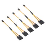 Rowiz 15cm RC Servo 1 to 2 Y Cables Male to Female Extension Lead Wire Cable for KK MWC Eagle Control Board Pack of 5 Set