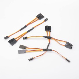 Rowiz 15cm RC Servo 1 to 2 Y Cables Male to Female Extension Lead Wire Cable for KK MWC Eagle Control Board Pack of 5 Set