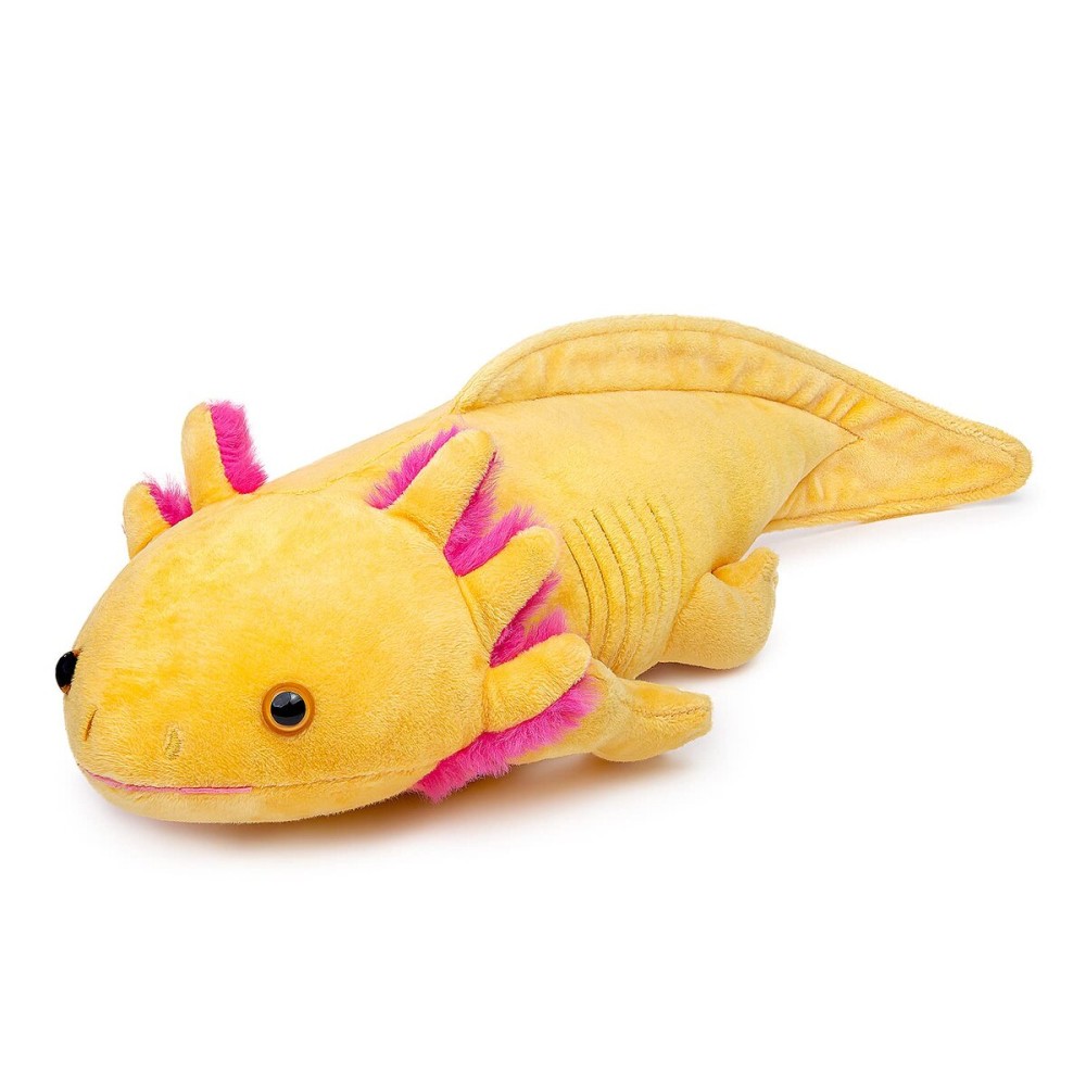 Tiny Heart Axolotl Plush, Axolotl Stuffed Animal, Lifelike Cute Yellow Axolotl Plush Toy, Gifts for Kids, Girls for Gifts 20 Inches Long(Yellow)