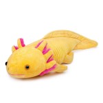 Tiny Heart Axolotl Plush, Axolotl Stuffed Animal, Lifelike Cute Yellow Axolotl Plush Toy, Gifts for Kids, Girls for Gifts 20 Inches Long(Yellow)
