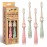 ROARex All-Natural Eco Friendly Kids Toothbrush Made from Plants - Giraffe 4-36m - Baby to Toddler - Rose/Mint - 4pk | 1% for The Planet Product