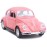 Berry President 1967 Classic Beetle Bug Vintage 1/32 Scale Diecast Metal Pull Back Car Model Toy for Gift Kids (Rose)