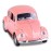 Berry President 1967 Classic Beetle Bug Vintage 1/32 Scale Diecast Metal Pull Back Car Model Toy for Gift Kids (Rose)