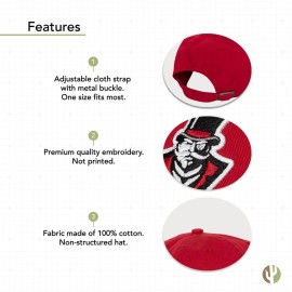 Desert Cactus Austin Peay State University Baseball Hat APSU Governors State Cap Adjustable Adult Team Color (Design 1) Red