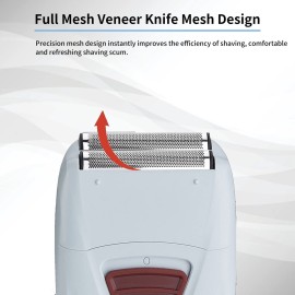 Electric Foil Shavers, Cordless Metal Double Foil Shaver Multifunctional 2 in 1 Foil Trimmer Shaving Machine Clippers for Hair Cutting