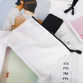 Fassave 12 Pack DIY Craft Cotton Canvas Bag, Multi-Purpose Cosmetic Bag Makeup Pouches with Zipper Travel Toiletry Bag (XS, Black) Fassave 12 Pack DIY Craft Cotton Canvas Bag, Multi-Purpose Cosmetic Bag Makeup Pouches with Zipper Travel Toiletry Bag (XS, Black)