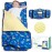 ACRABROS Toddler Nap Mat with Pillow and Blanket, Extra Large Rolled Napping Mats,Slumber Bags for Boys Girls,Kids Sleeping Bag for Daycare, Preschool Travel Camping, Dinosaur