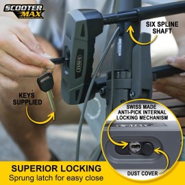 Heavy-Duty U Lock for Bicycles, Electric Scooters, and Motorcycles - Swiss-Engineere Lock with Thick Hardened Steel and Silicone Outer Coating, Includes 4 Keys & 2 Mounting Brackets.
