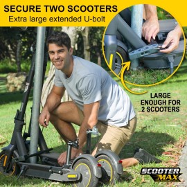 Heavy-Duty U Lock for Bicycles, Electric Scooters, and Motorcycles - Swiss-Engineere Lock with Thick Hardened Steel and Silicone Outer Coating, Includes 4 Keys & 2 Mounting Brackets.