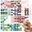WOKOTO 30 Sheets Full Wraps Nail Polish Stickers Self-Adhesive Nail Art Decals Strips Mix Designs Nail Stickers Full Nail Wraps for Women Girls Gel Nail Strips Nail Design Stickers for Nails Decals