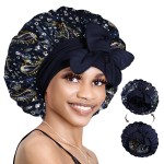BONNET QUEEN Silk Bonnet for Sleeping Women Reversible Double Layer Satin Bonnet Hair Bonnet Night Sleep Cap for Curly Hair