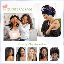 BONNET QUEEN Silk Bonnet for Sleeping Women Reversible Double Layer Satin Bonnet Hair Bonnet Night Sleep Cap for Curly Hair