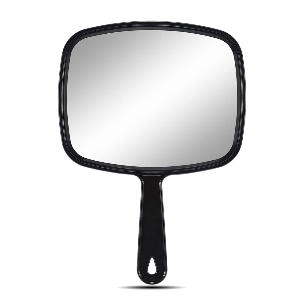OMIRO Hand Mirror, All Black Handheld Mirror with Handle, 6.6 W x 9.3 L, Pack of 6 OMIRO Hand Mirror, All Black Handheld Mirror with Handle, 6.6 W x 9.3 L, Pack of 6
