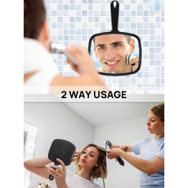 OMIRO Hand Mirror, All Black Handheld Mirror with Handle, 6.6 W x 9.3 L, Pack of 6 OMIRO Hand Mirror, All Black Handheld Mirror with Handle, 6.6 W x 9.3 L, Pack of 6