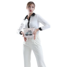 POFULL Camper life Cosmetic Bag Traveller Gift Nature Lover Camper Lovers Gift Van Enthusiast Gift (Van life bag)