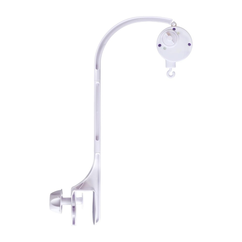 Baby Crib Mobile Arm with Music Box Spin Motor24 inch , AICMEI Nursery Decor Hanger -DIY Toy Decoration Move BracketDouble nut Adjustment and Fixing