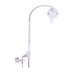 Baby Crib Mobile Arm with Music Box Spin Motor24 inch , AICMEI Nursery Decor Hanger -DIY Toy Decoration Move BracketDouble nut Adjustment and Fixing