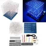 HURRISE Led Cube, Led Cube Lights, 3D Led Cube Light Cube Kit 8X8X8 Cm Led Light Group Cube DIY Kit Luminous Cube for Kids/Teenager Learning Activities